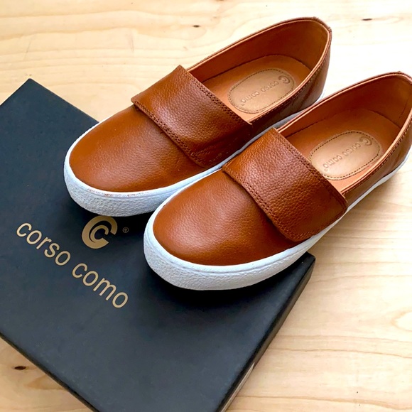 Corso Como Shoes - Cognac Leather Sneaker